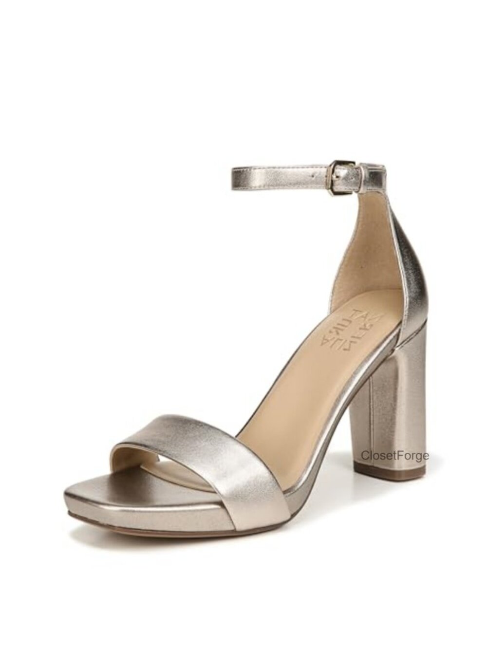 Naturalizer Joy Dress Sandals Square Toe Block Heel